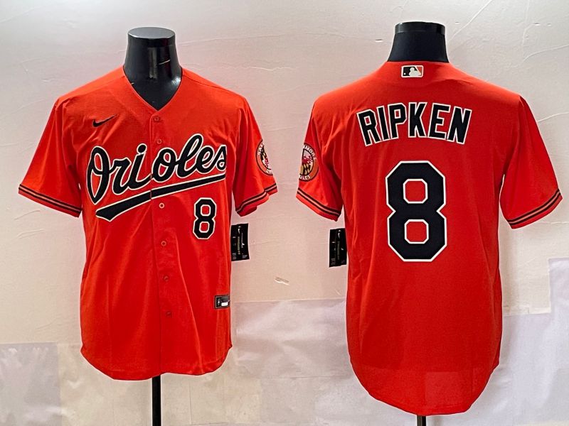 Men Baltimore Orioles #8 Ripken Orange Game 2025 Nike MLB Jersey style 509->los angeles rams->NFL Jersey
